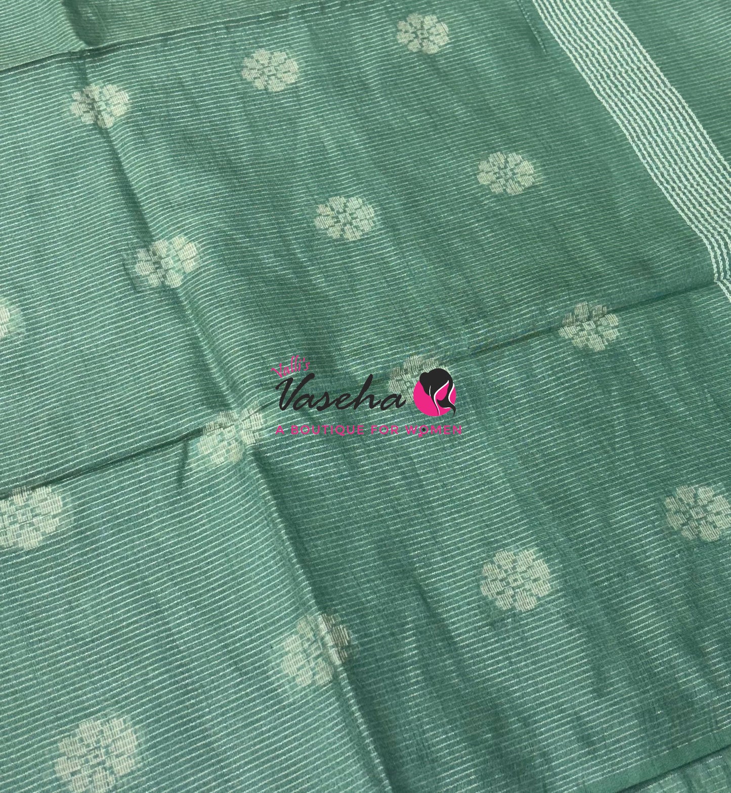 Bhagalpuri Silk - Vaira Voosi Lines - Grey & Green Combo - VVBSV003