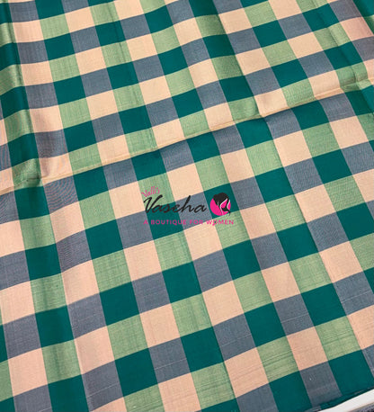 Pure Soft Silk Saree  - Small Pazhum Pazhamum Checks - VVPSS159
