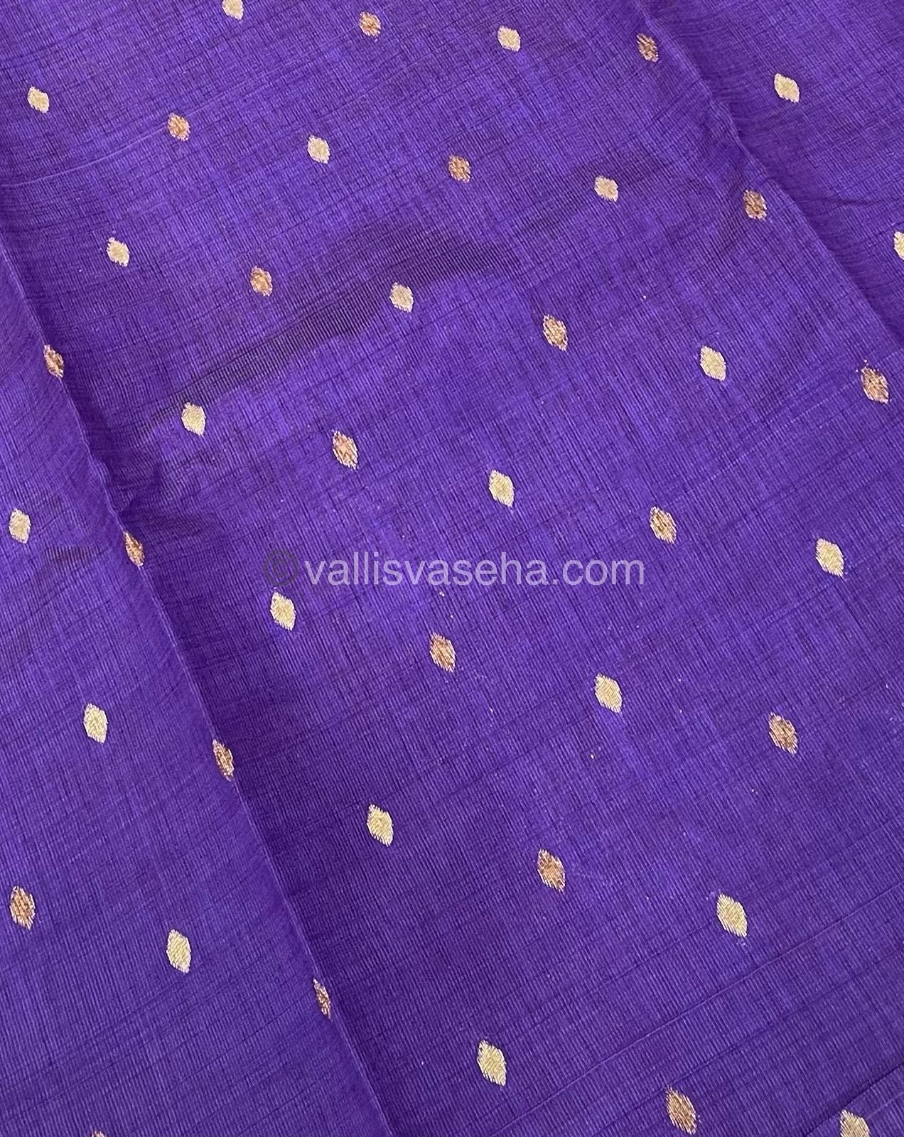 Cherry Tussar - Semi Tussar Silk - Violetish Blue  Shade - VVSTS009