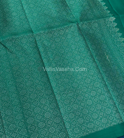 Pure Soft Silk Saree - Dual Tone Green & Sea Green Shade - VVPSS055