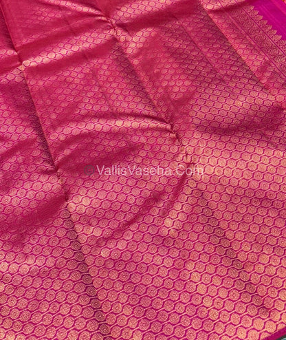 Pure Kanchipuram Silk Saree - Pazhum Pazhamum Checks - VVPS006
