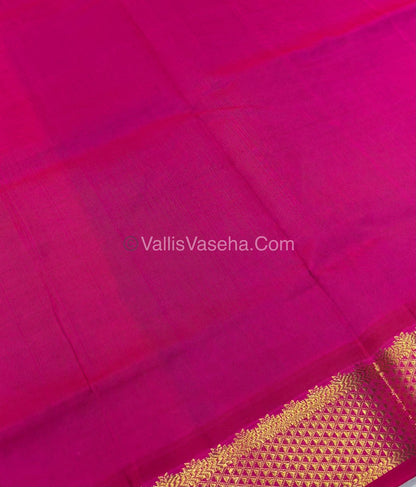Semi Silk Cotton Saree - Purple With Pink Shade - VVSSC004