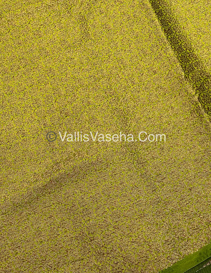 Bamboo Silk Saree  - Pink with Green Shade - VVBSS001
