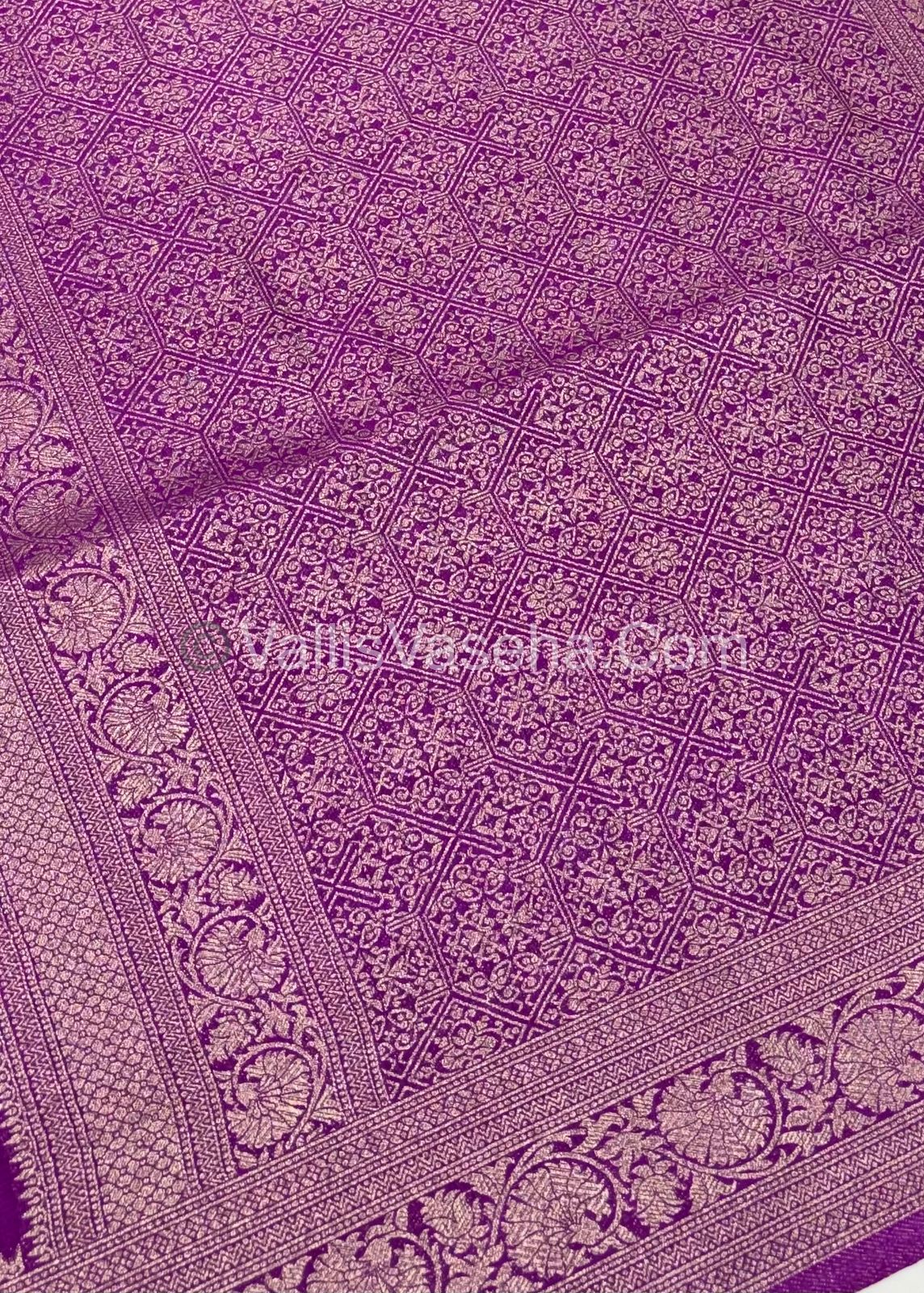 Banarasi - Heritage Silk - Semi Kathan Silk - Purplish Pink Shade - VVBHS010
