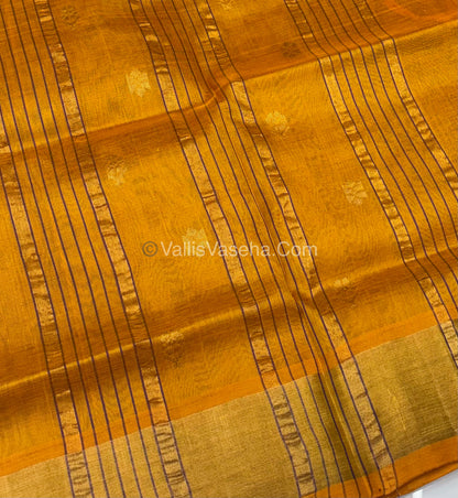 Pure Silk Cotton Sarees - Purple With Yellow Shade - VVPSC010