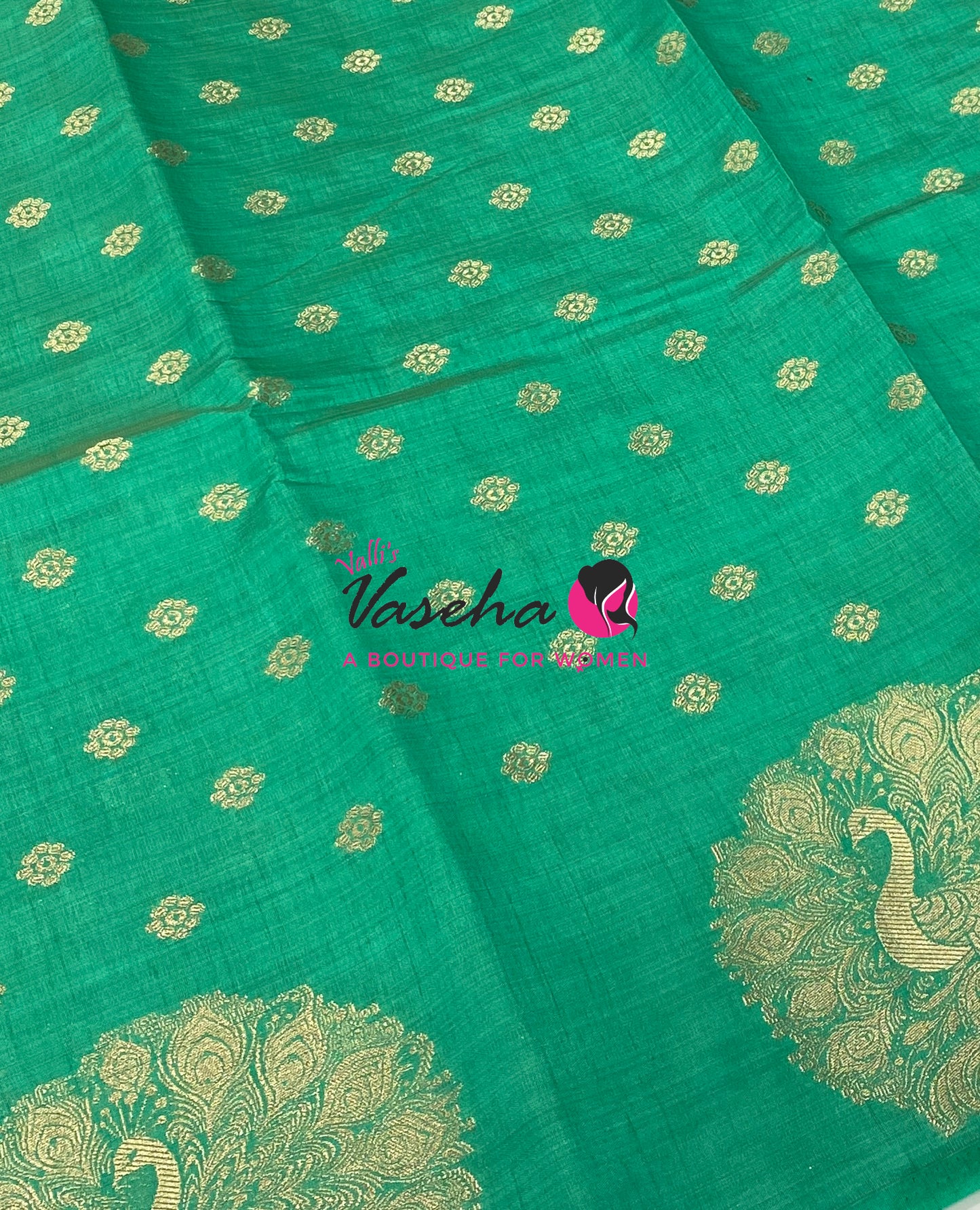 Semi Tussar Silk Saree | Ramar Green Shade |VVSTS056
