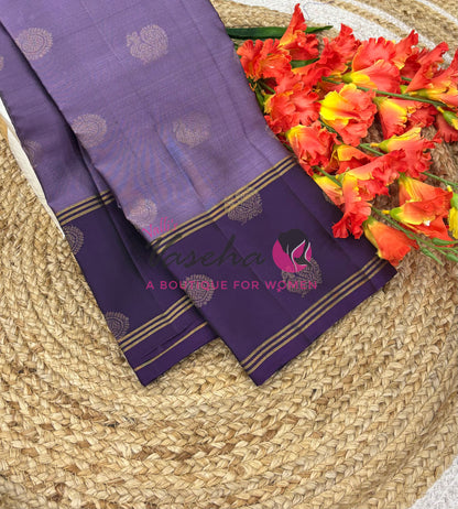 Half Mix - Pure Soft Silk Saree - Long Retta Petta Border with Butta - VVPSS105
