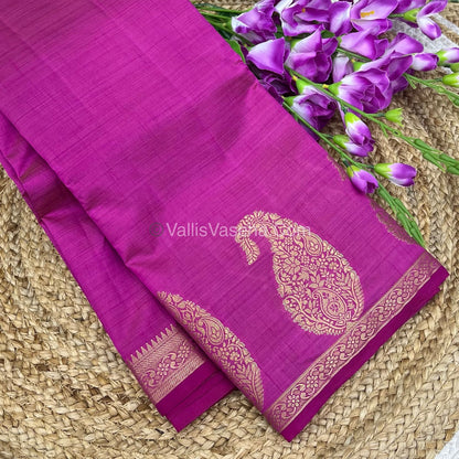 Semi Tussar Silk - Small Mango- Pink Shade - VVSTS002