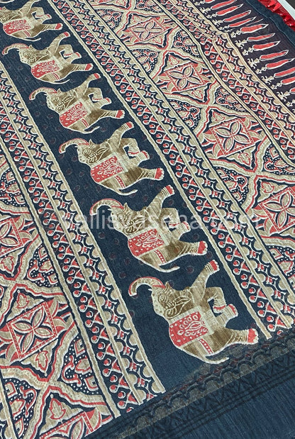 Jute Mixed Cotton Saree | VVJCS001