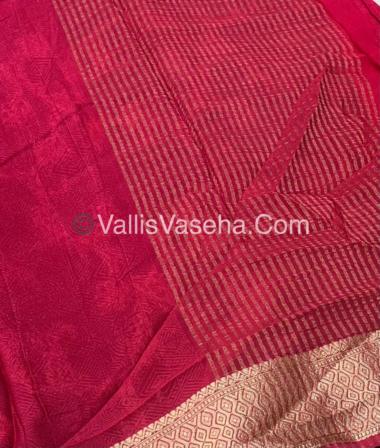 Semi Viscose / Semi Mysore Crepe Silk Variety - Embossed Design - VVSMC002