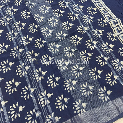 Linen Mixed Cotton Saree |VVLMP001