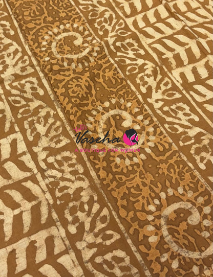 Pure Soft Mul Mul Cotton Sarees - Hand Block Prints - VVMMC009