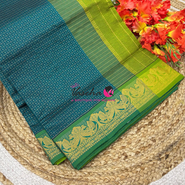Semi Silk Cotton Saree Lakshadeepam Shade |VVSSC009