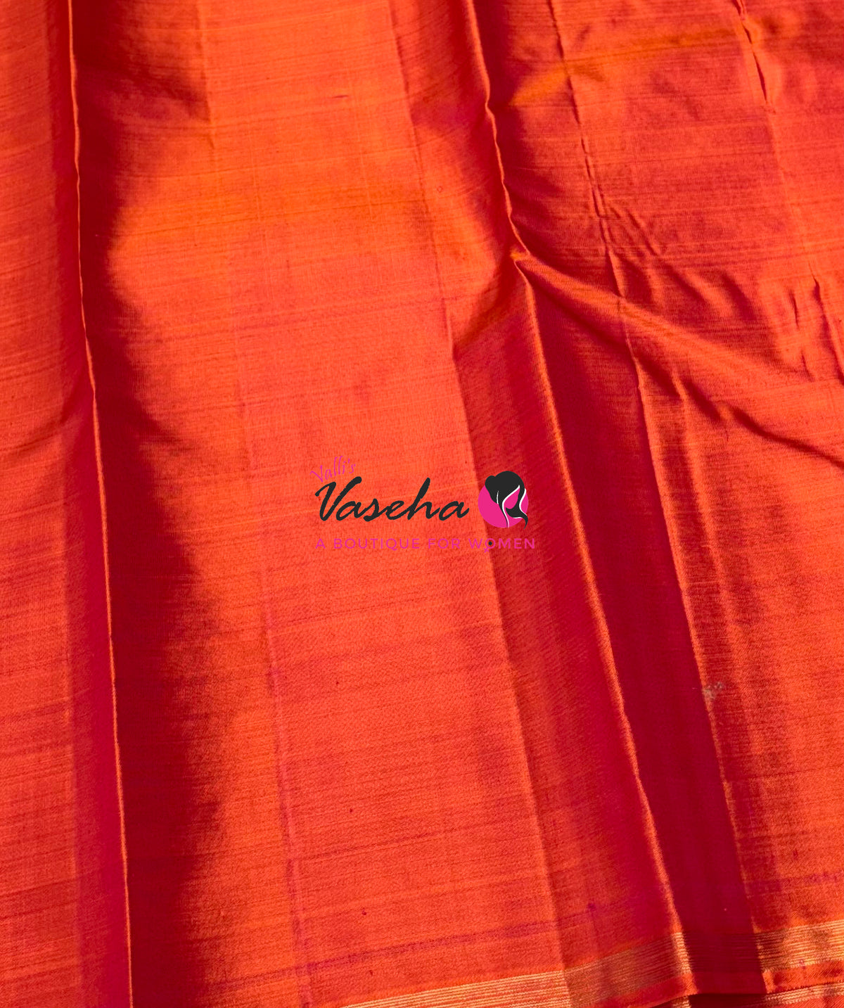 Pure Kanchipuram Silk Saree - Orangish Peach Shade - VVPS046