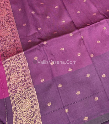 Semi Soft Silk - Purple With Violent Shade -VVSSS030 - 5