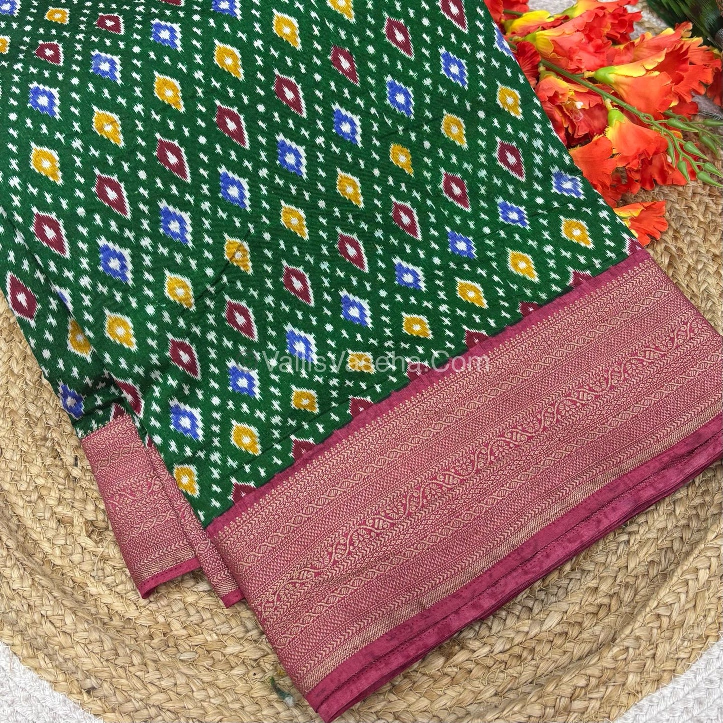 40% less - Offer Saree - Semi Patola Saree - VVDS006