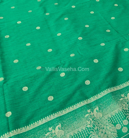 Banarasi - Heritage Silk - Semi Kathan Silk - Green Shade- VVBHS002