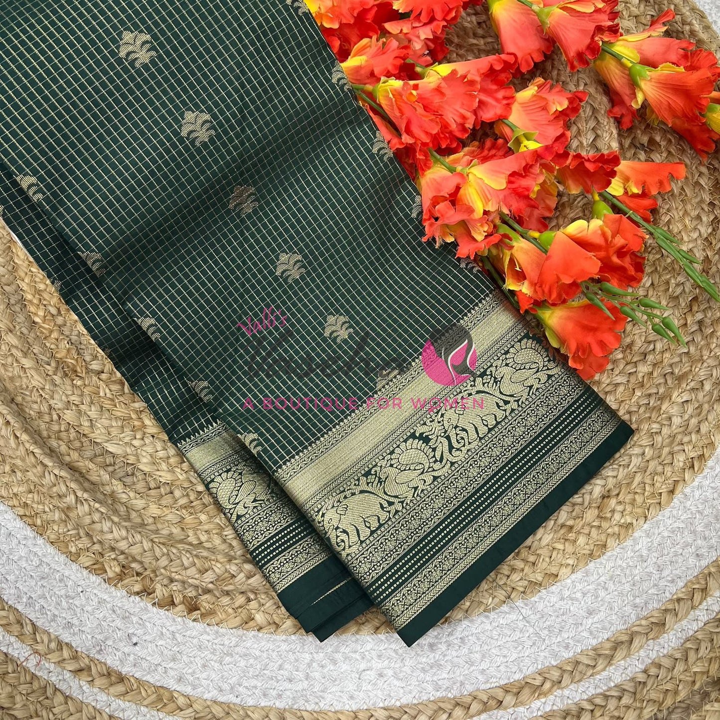 Semi Kanchi Silk - Vairavoosi Butta - VVSKS004