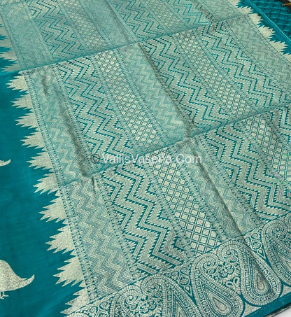 Banarasi - Heritage Silk - Semi Kathan Silk - Ramar Green Shade - VVBHS005