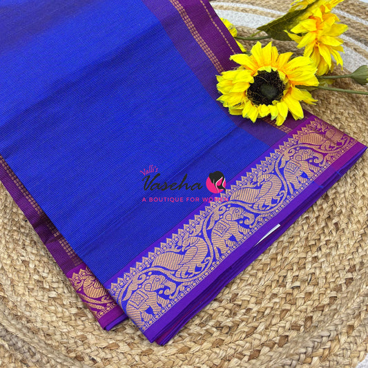 9 Yards |Semi Silk Cotton Saree | Vairavoosi  Design | VV9YSS001