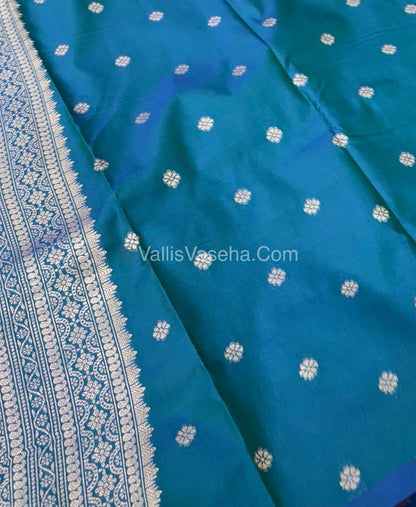 Semi Soft Silk - Peacock Blue Shade -VVSSS019