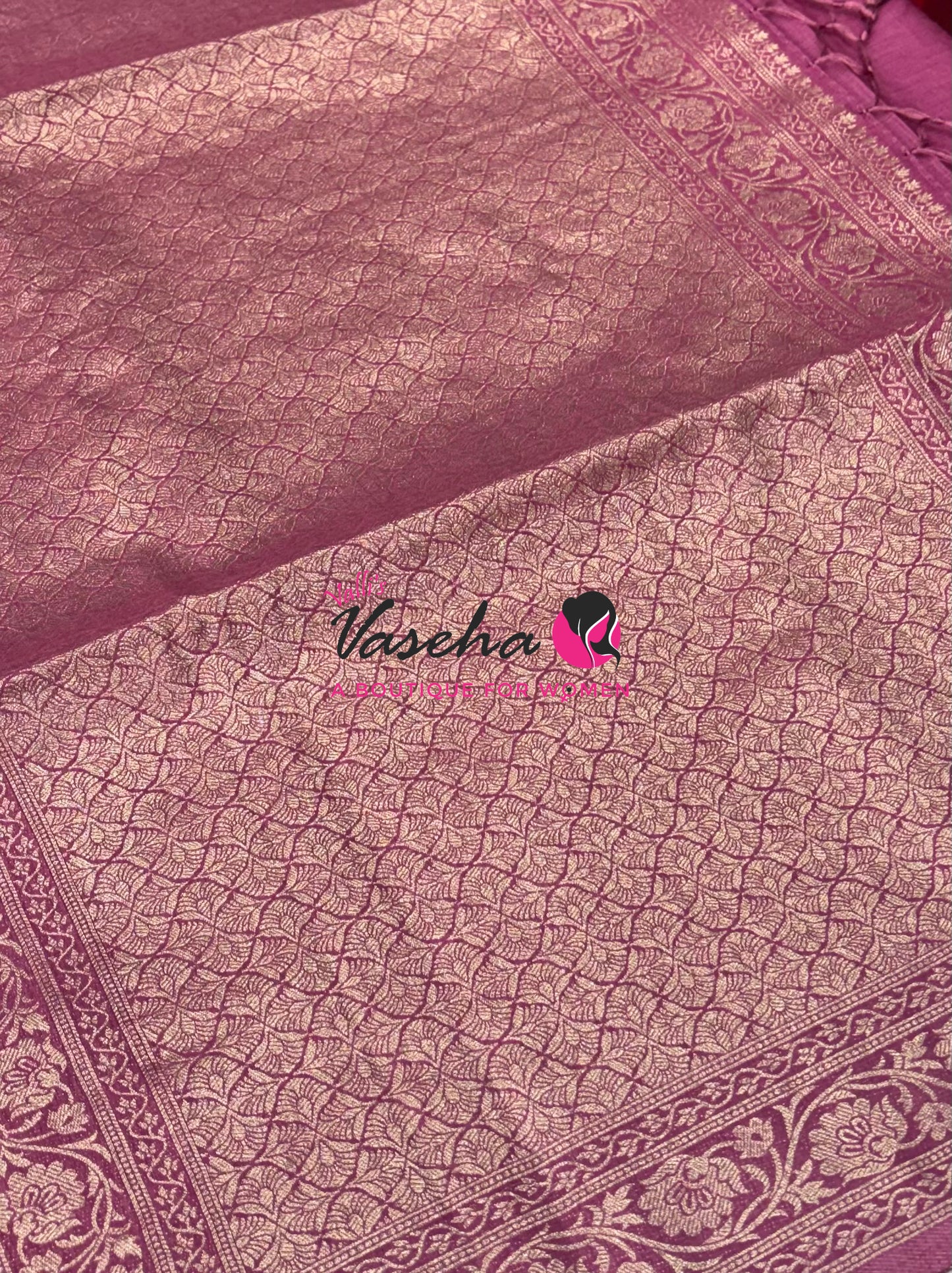 Banarasi - Heritage Silk - Semi Kathan Silk - Onion Pink  Shade - VVBHS011