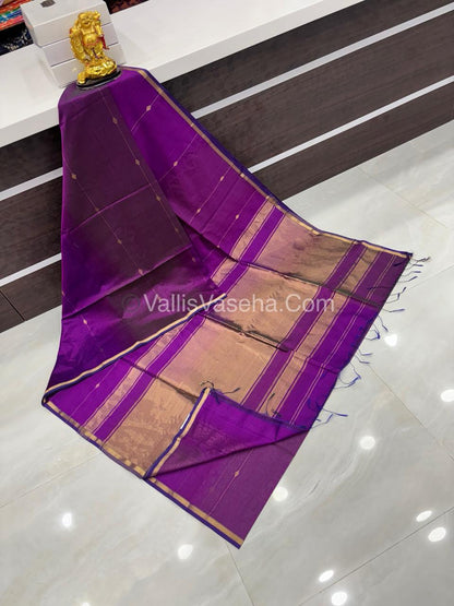 Pure Maheshwari Silk Cotton Saree - Dual Color Combo - VVMSC001