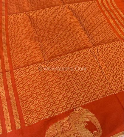 Mulberry Semi Silk - Rust Orange Shade - VVMSS001
