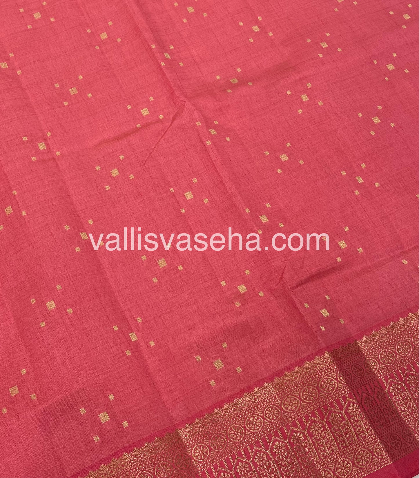 Semi Tussar Silk - Grand Pallu  - Peach Shade - VVSTS031