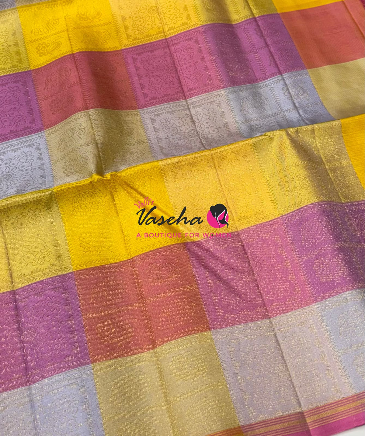 Pure Soft Silk Saree - Partly Pallu -  Half & Half Saree - VVPSS088