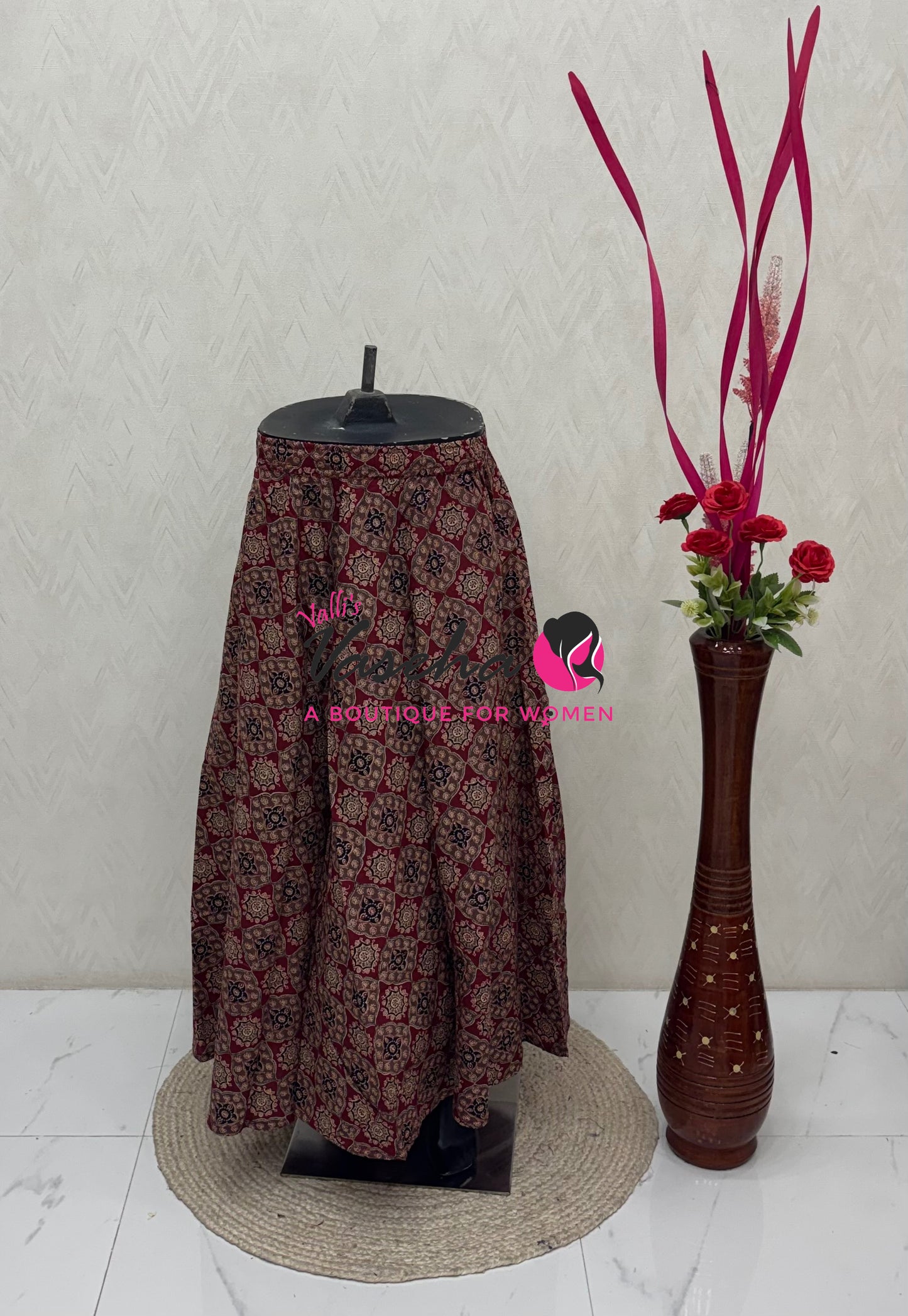 Skirts - Ajrakh Printed - 2XL Size - VVPCS003