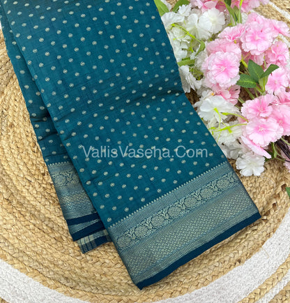 Semi Tussar Silk - Dark Ramar Blue Shade  - VVSTS015