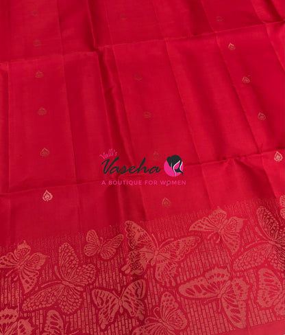 Pure Soft Silk Saree  - Red Shade - VVPSS094