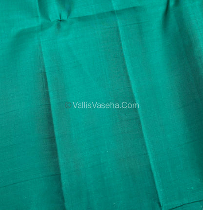 Pure Soft Silk Saree - Green & Sea Green Shade - VVPSS055