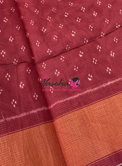 Art Tussar / Art Silk - Wine  & Maroon Shade - VVATS006