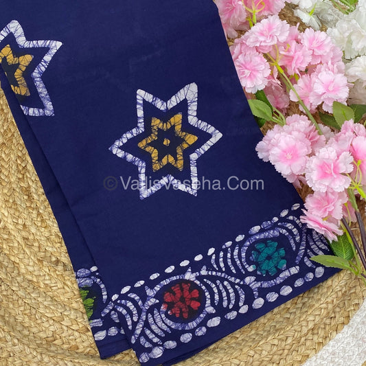 Pure Soft Mul Mul Cotton Sarees - Hand Block Prints - VVMMC003