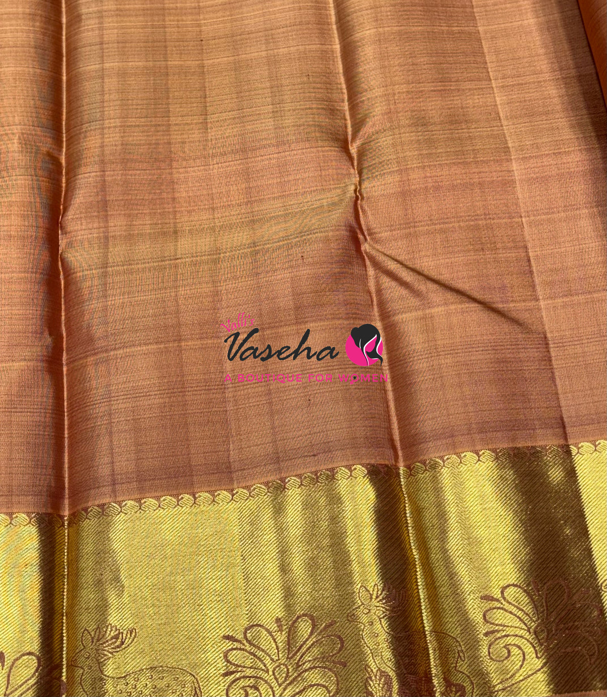 Pure Kanchipuram Silk Saree - Light Biscuit Cream Shade - VVPS099