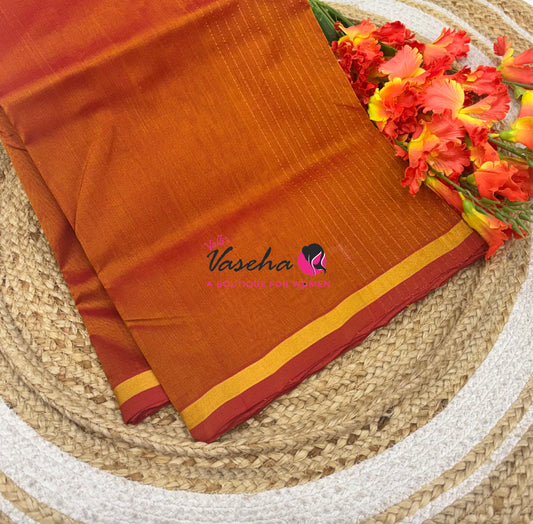Pure Silk Cotton Sarees - Honey Shade - VVPSC015