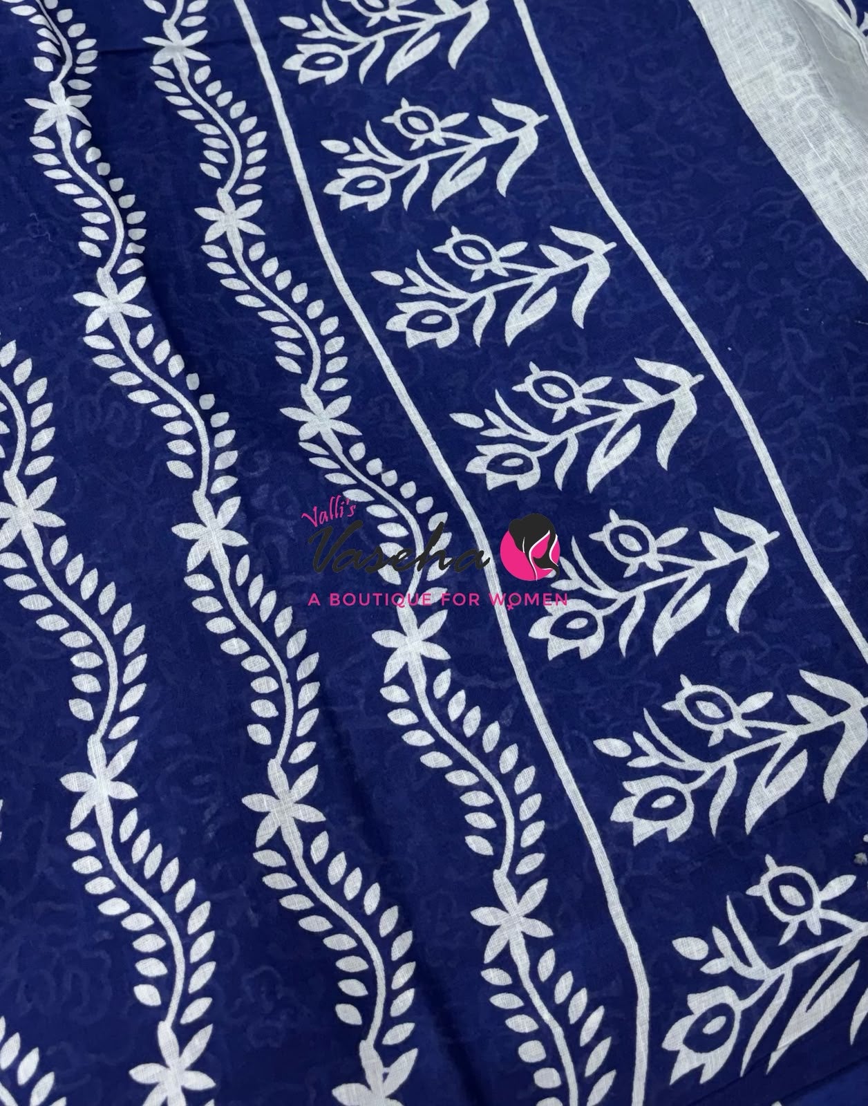 Pure Soft Mul Mul Cotton Sarees - Hand Block Prints - VVMMC011