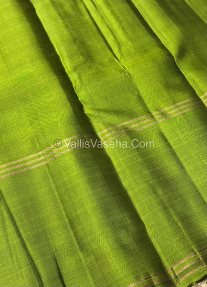 Half Mix - Pure Soft Silk Saree - Long Retta Petta Border with Butta - VVPSS076