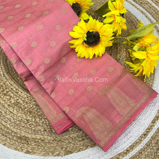 Semi Tussar Silk Saree - Peach shade - VVSTS010