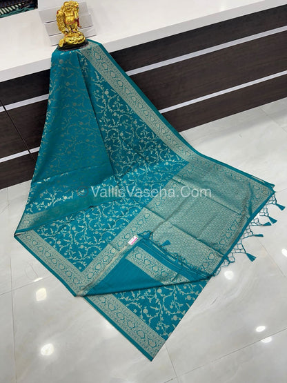 Banarasi - Heritage Silk - Semi Kathan Silk - Blue Shade- VVBHS001