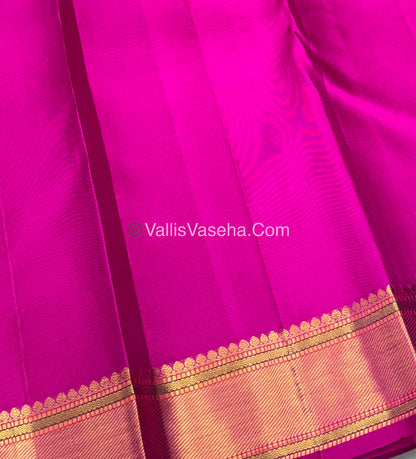 Pure Vintage Korvai Kanchipuram Silk Saree - Purple & Pink Combo - VVPS021