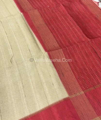 Semi Tussar Silk - Vairavoosi Design - VVSTS037