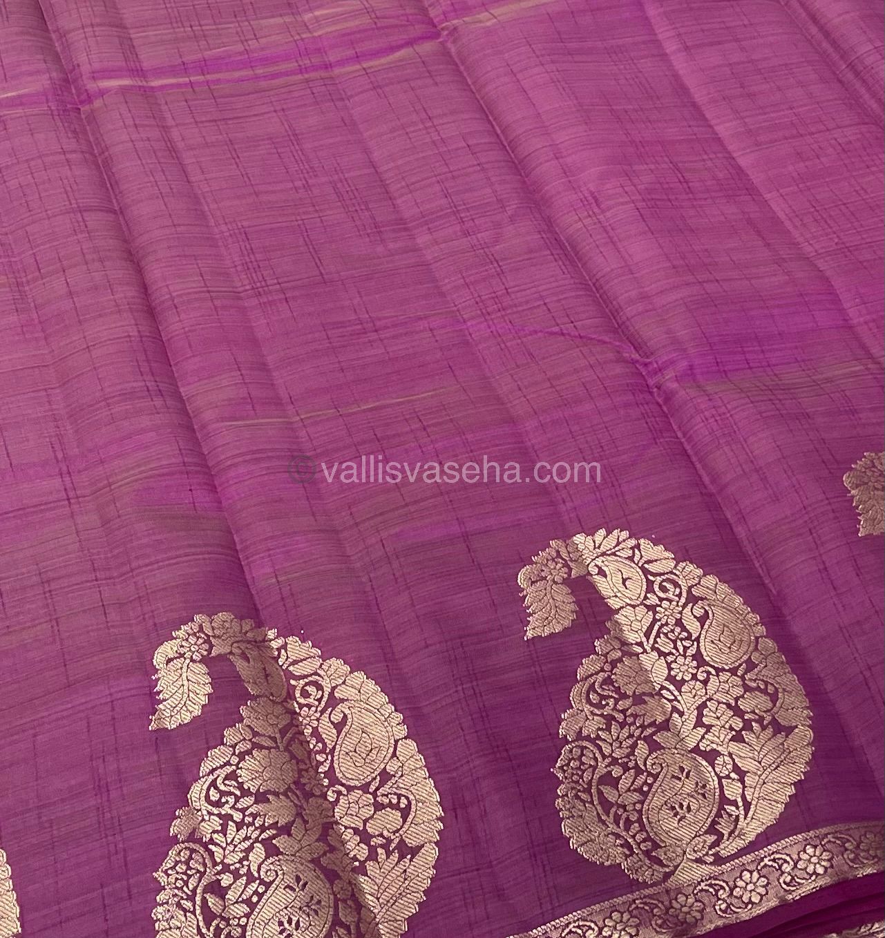 Semi Tussar Silk - Purple Shade - VVSTS002