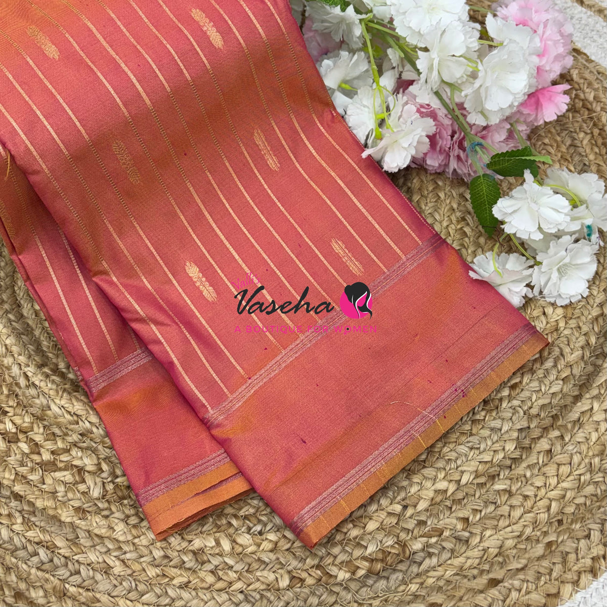 Semi Soft Silk  - Orange Shade - VVSSS041