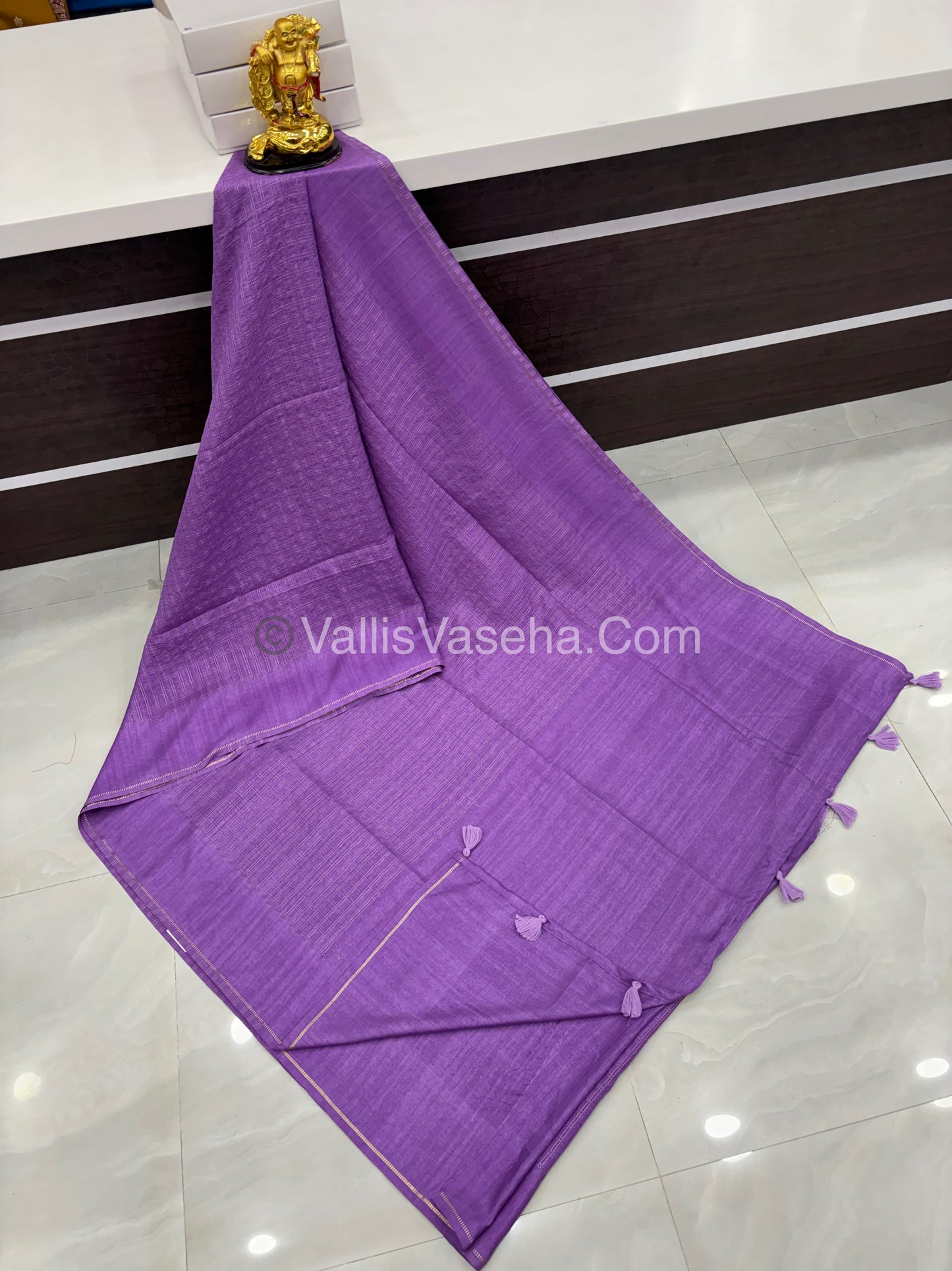 Bhagalpuri Semi Tussar Saree - Lavender Shade - VVBTS001