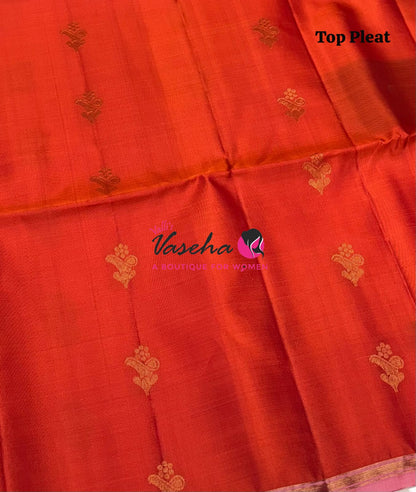 Pure Soft Silk Saree - Partly Pallu -  Half & Half Saree - VVPSS088