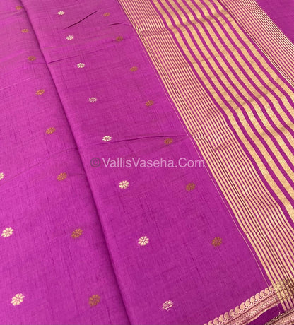 Semi Tussar Silk Saree - Purple shade - VVSTS011