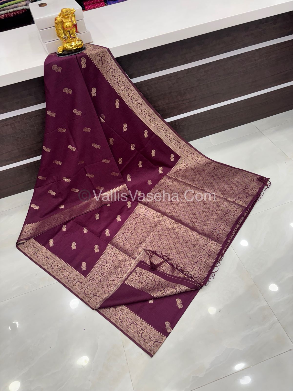 Banarasi - Heritage Silk - Semi Kathan Silk - Wine Shade- VVBHS004